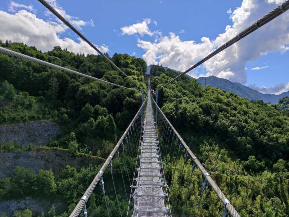 Ponte nel Sole - Ponte Tibetano di Dossena