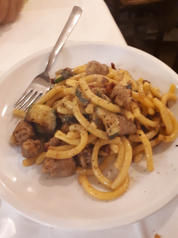 Pasta con la salsiccia