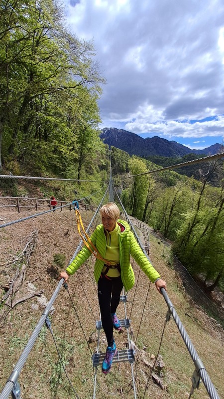 Alla fine del ponte tibetano