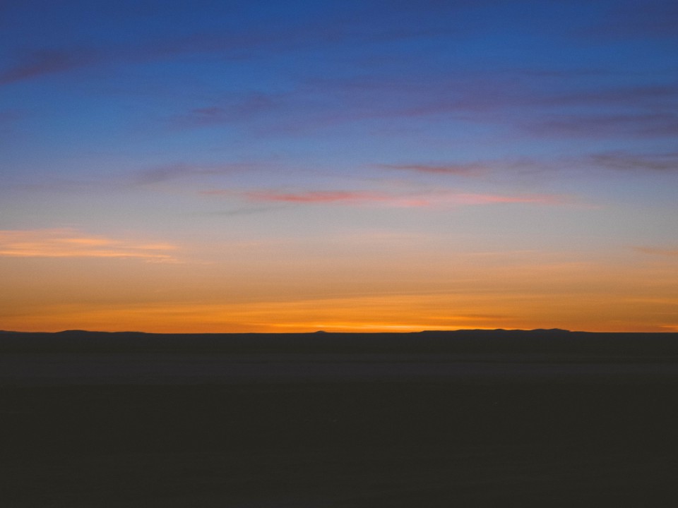 Tramonto nel Salar de Uyuni