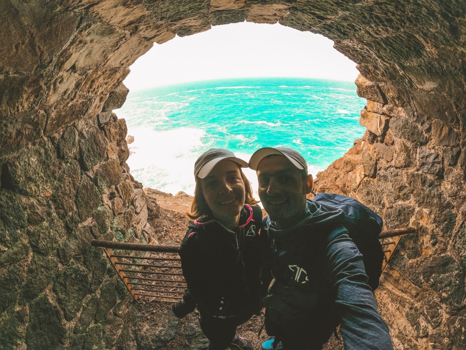 Sbocco sul mare dalla galleria