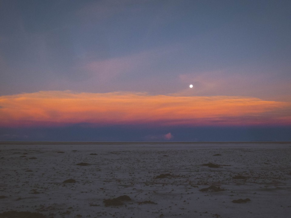 Tramonto nel Salar de Uyuni