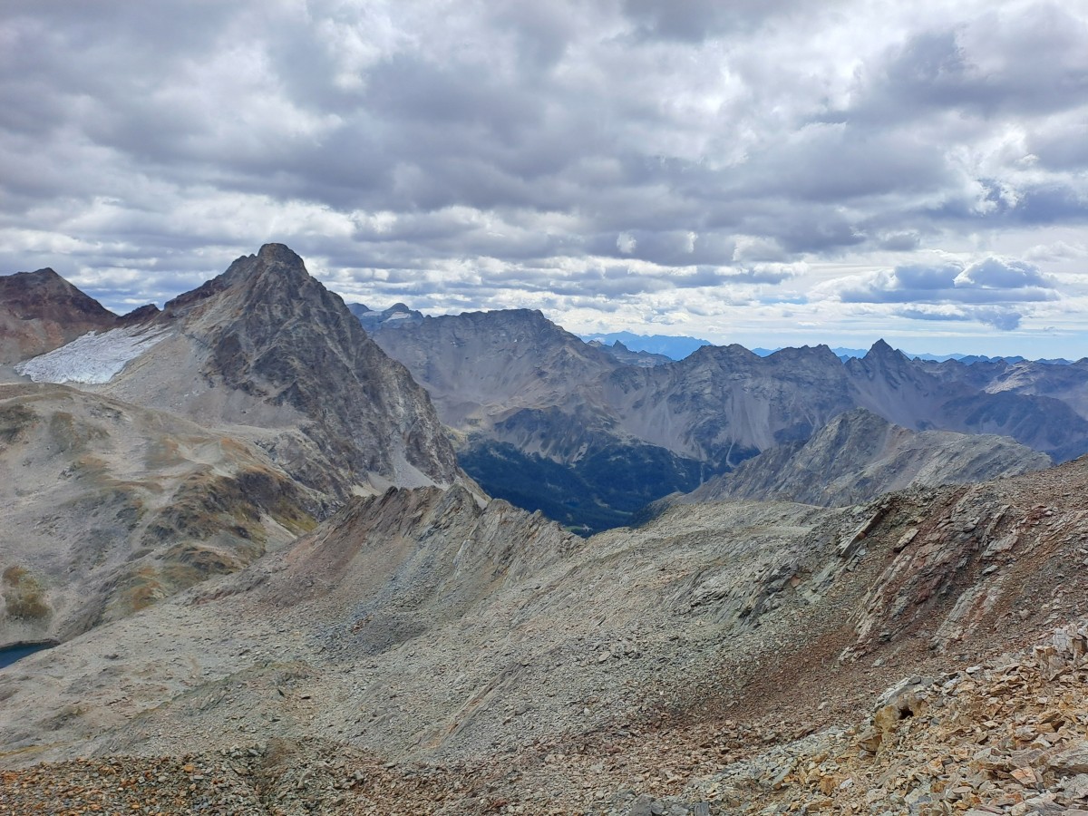 Vista dalla cima, percorso di discesa