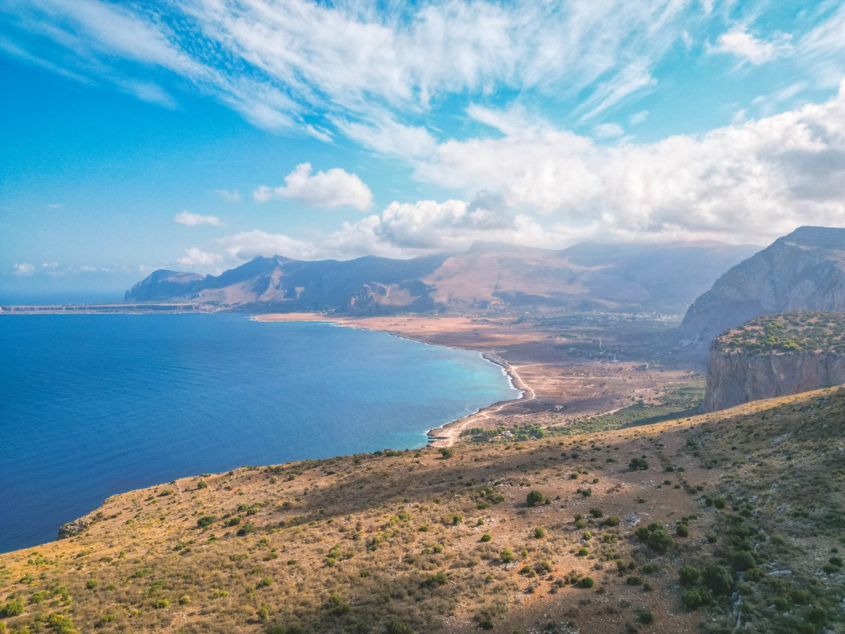 Vista da Monte Cofano su Macari