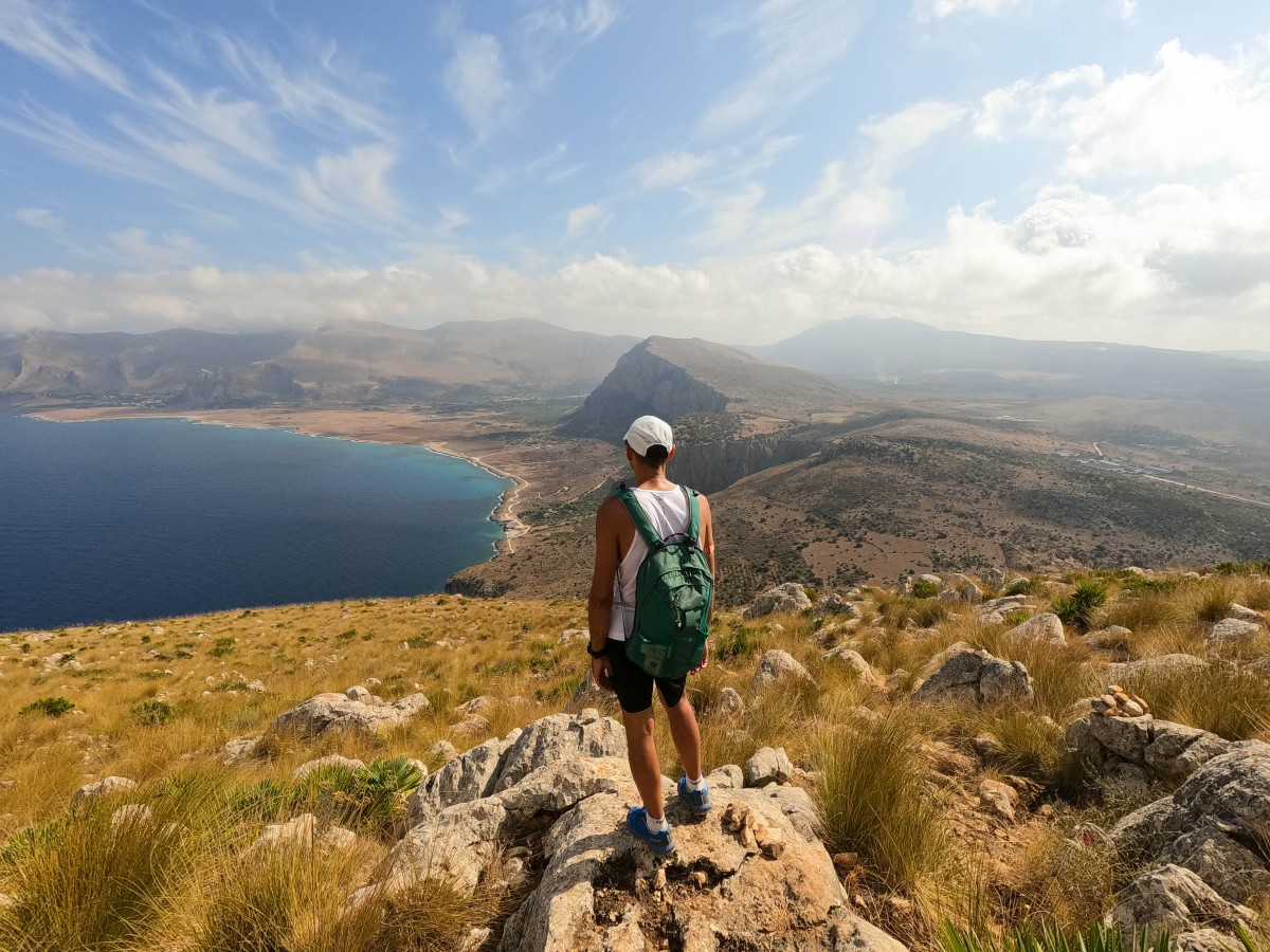 Vista da Monte Cofano su Macari