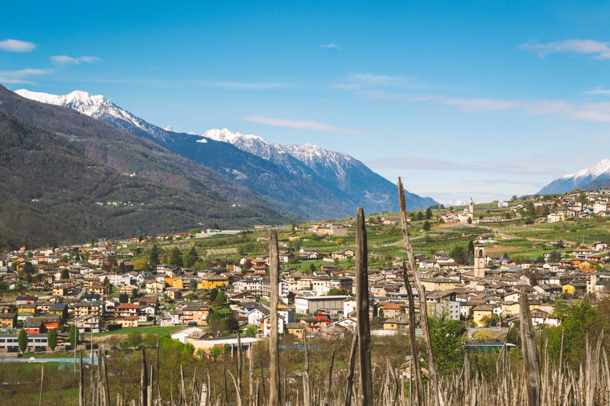  Il panorama su Chiuro e Ponte in Valtellina